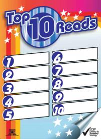 A2 poster for listing the 10 most popular books
